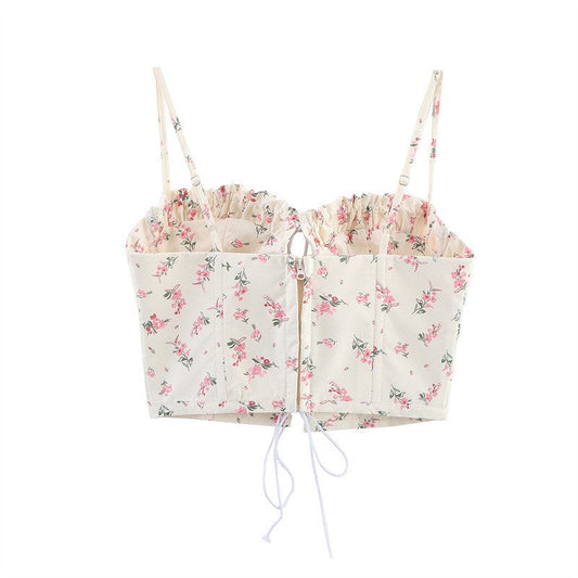 Aureline Lace-Up Corset Camisole