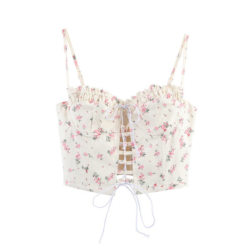 Aureline Lace-Up Corset Camisole