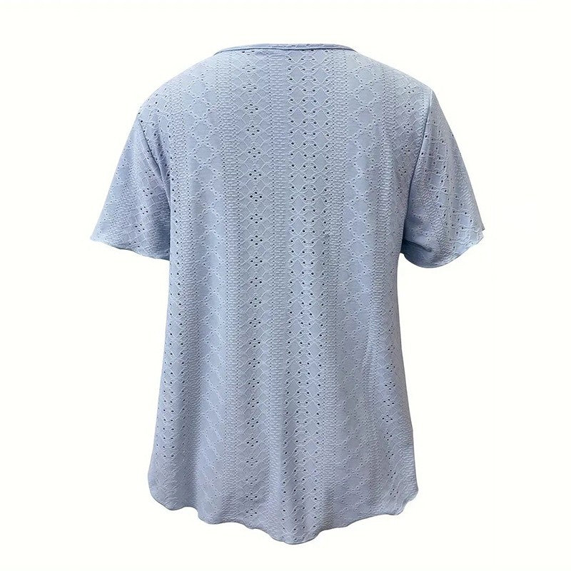 Elodie Scallop V-Neck Blouse