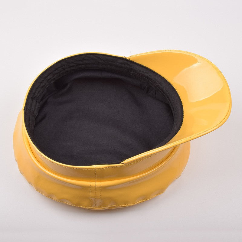 Noelle Patent Leather Navy Cap